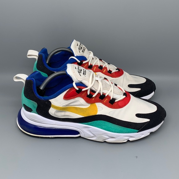 Nike Air Max 270 React White Multicolor Running Shoes AO4971-002 Men’s Sz 10.5 - Picture 1 of 10